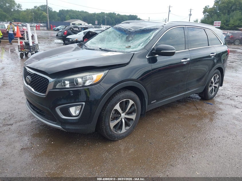 2016 Kia Sorento, Стихия, IAAI, VIN 5XYPHDA12GG048108 — фото 2