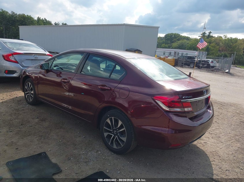 Vin: 19xfb2f84fe270393, lot: 46481722, honda civic ex 20153