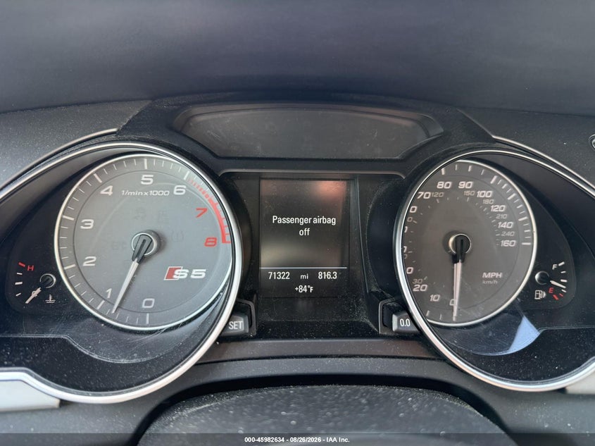 2013 AUDI S5 auction photo 7