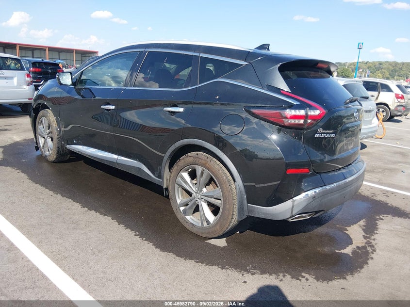 Vin: 5n1az2ms7kn129176, lot: 46482063, nissan murano platinum 20193