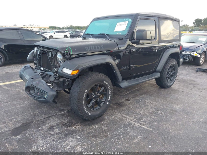 Vin: 1c4gjxan0mw667698, lot: 46482092, jeep wrangler willys 4x4 20212