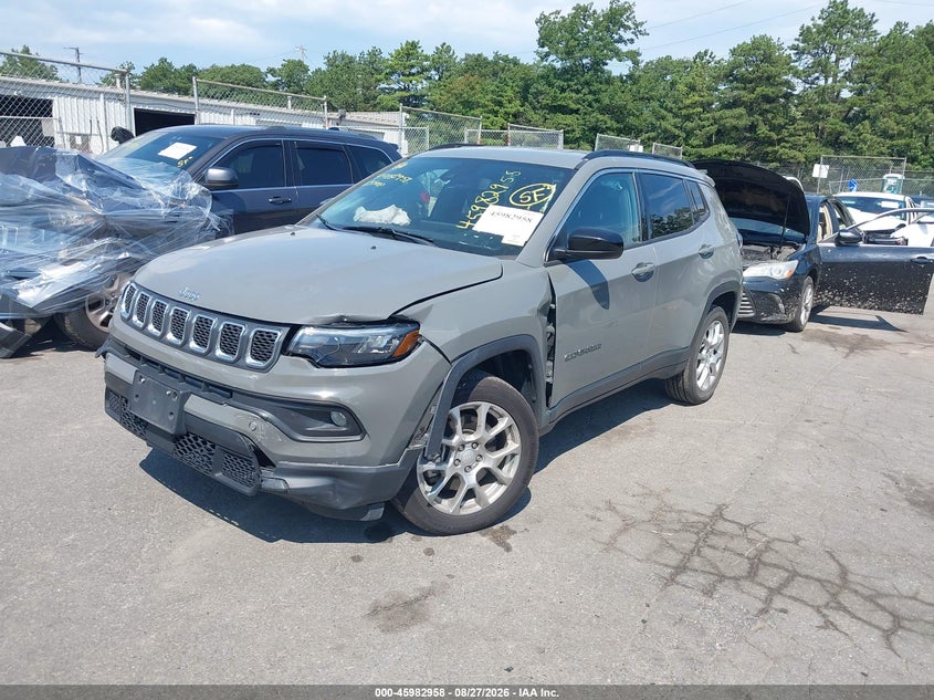 Vin: 3c4njdfnxpt544970, lot: 46482231, jeep compass latitude lux fwd 20232