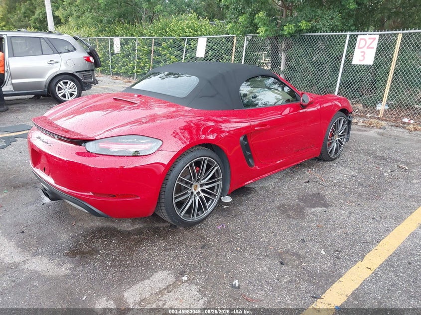 Vin: wp0cb2a81hs241282, lot: 46482318, porsche 718 boxster s 20174