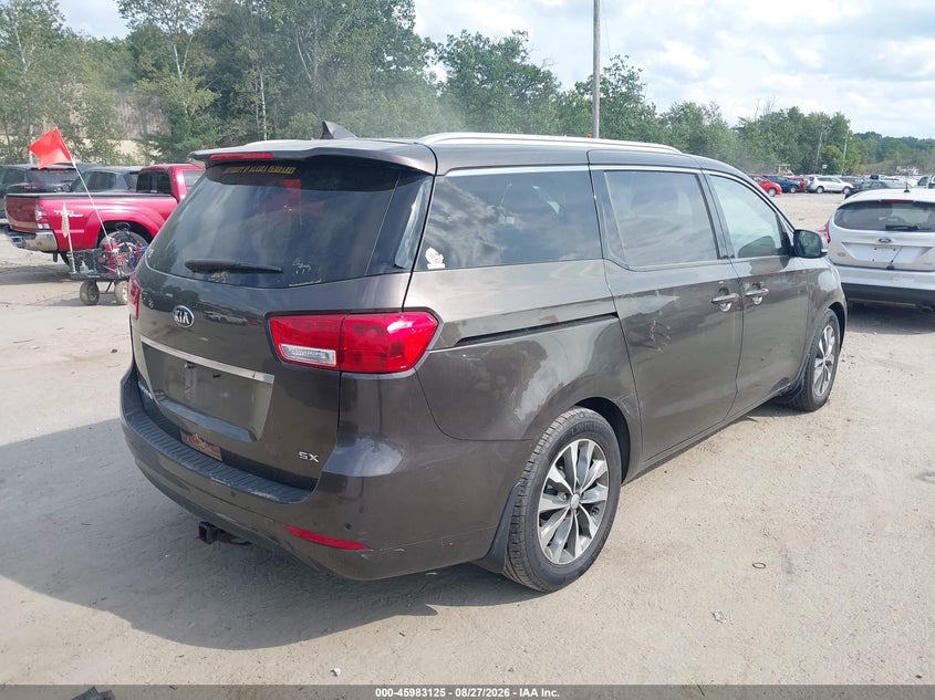 Vin: kndmc5c13g6139637, lot: 46482398, kia sedona sx 20164