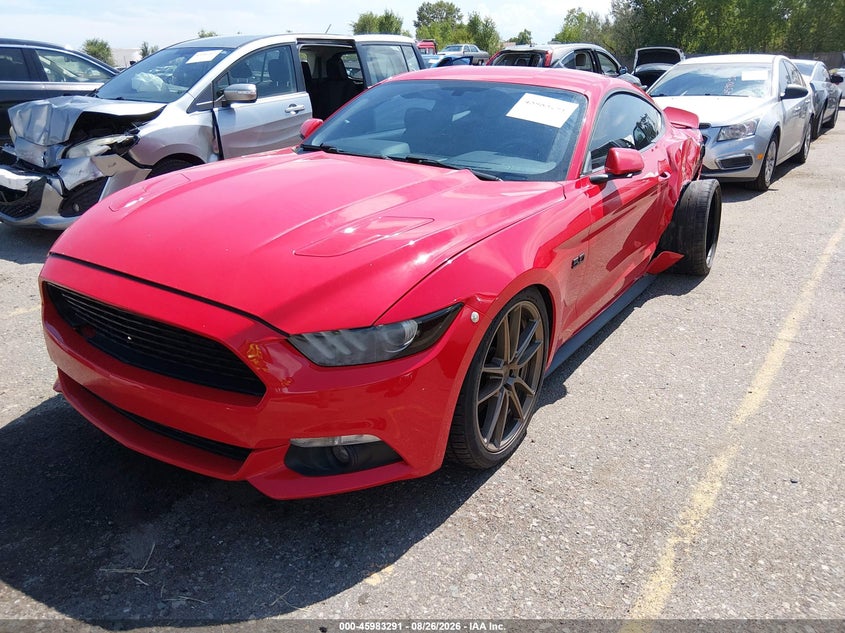 2015 Ford Mustang, Left Rear, IAAI, VIN 1FA6P8CF8F5346545 — photo 2