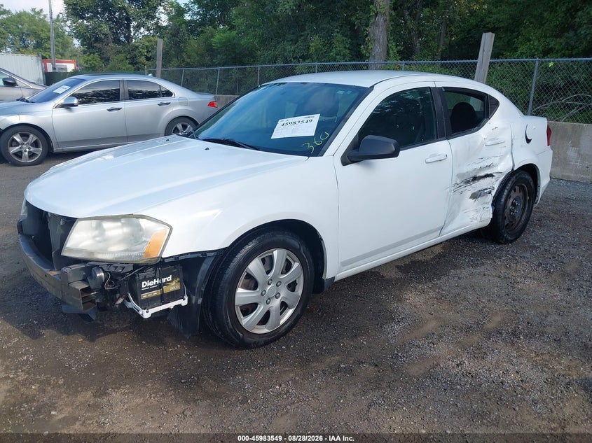 Vin: 1c3cdzab3cn242413, lot: 46482822, dodge avenger se 20122