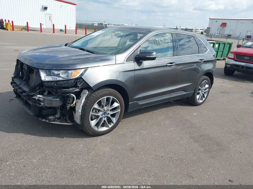 2017 Ford Edge, Перёд и зад, IAAI, VIN 2FMPK4K8XHBC49379 — фото 2