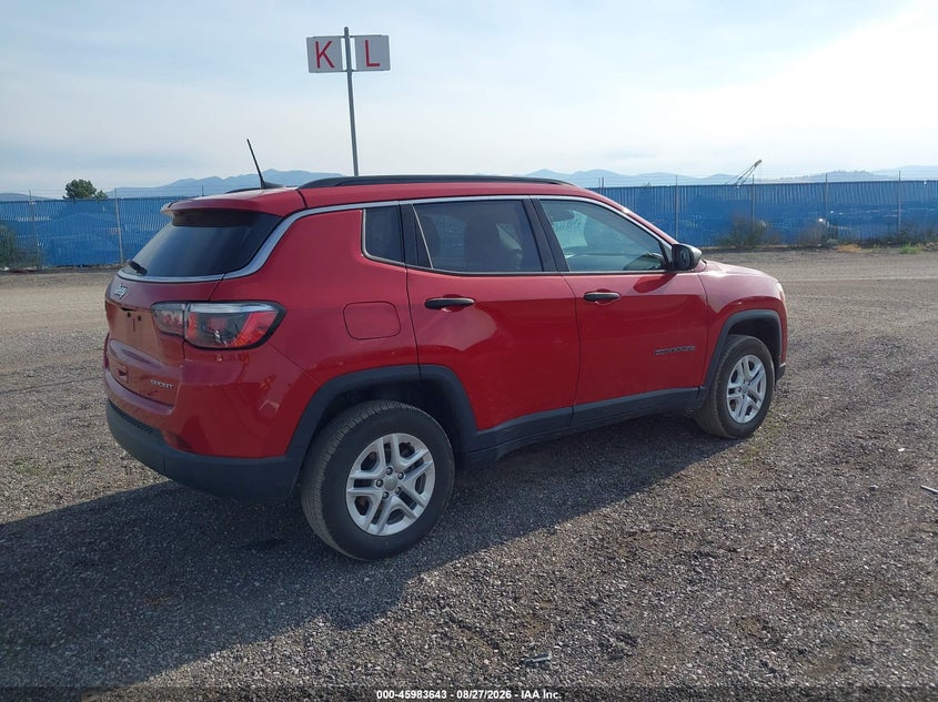 Vin: 3c4njdabxkt619995, lot: 46482916, jeep compass sport 4x4 20194