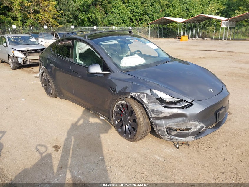 Vin: 7saygdef6pf862057, lot: 46482940, tesla model y performance dual motor all-wheel drive 20231