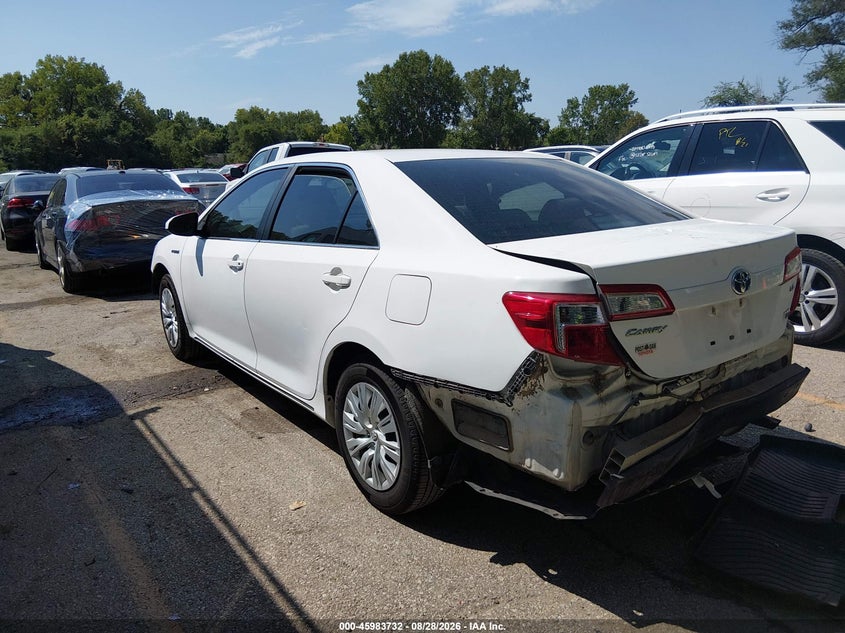 TOYOTA CAMRY HYBRID 2012 VIN 4T1BD1FK4CU029666