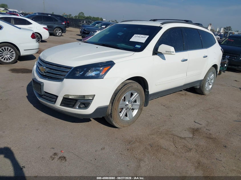2014 Chevrolet Traverse, Правый бок, IAAI, VIN 1GNKRGKD3EJ129799 — фото 2