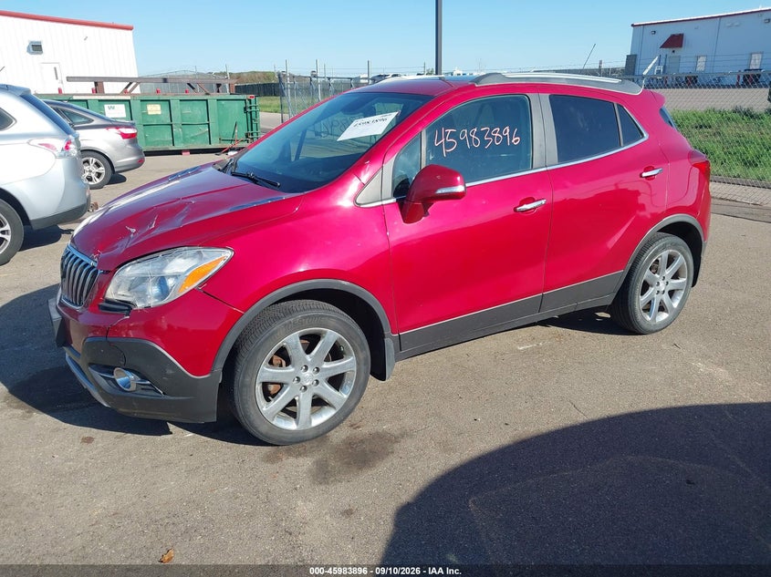 Vin: kl4cjfsb9eb556552, lot: 46483169, buick encore convenience 20142