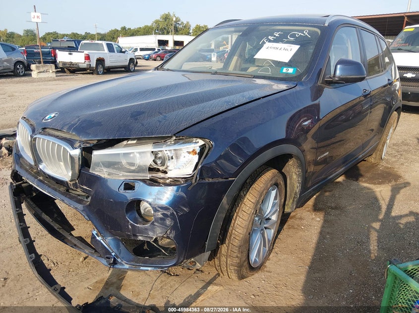 2016 BMW X3, Front End, IAAI, VIN 5UXWX9C57G0D73694 — photo 2