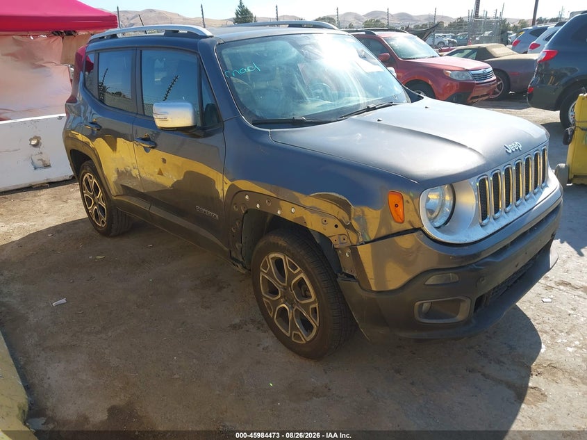 Vin: zaccjbdb3hpf78679, lot: 46483746, jeep renegade limited 4x4 20171