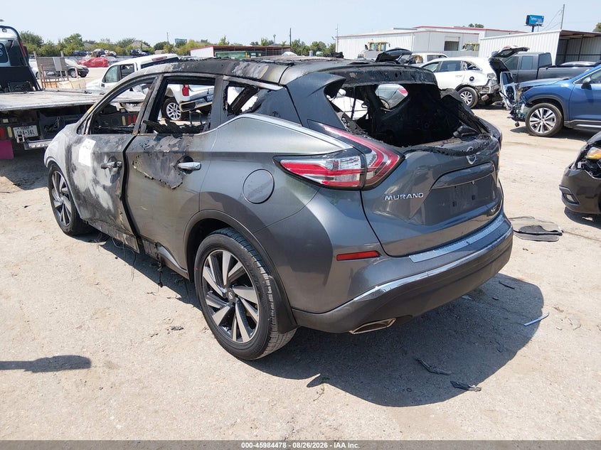 Vin: 5n1az2mg2jn167554, lot: 46483751, nissan murano platinum 20183