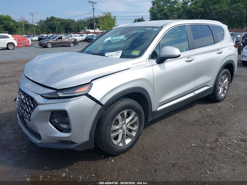 2019 Hyundai Santa Fe Se, Front & Rear, IAAI, VIN 5NMS2CAD3KH091662 — photo 2