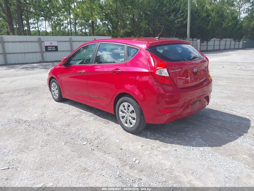 2017 HYUNDAI ACCENT HATCHBACK 1.6L I-4 DI, DOHC, VVT, REGULAR , 137HP