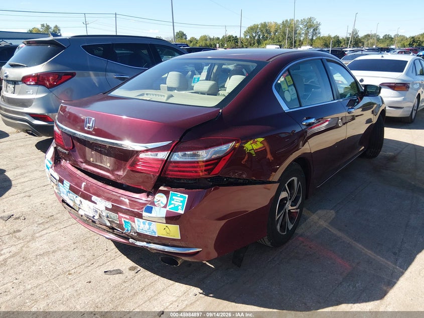 Vin: 1hgcr2f38ha273405, lot: 46484170, honda accord lx 20174