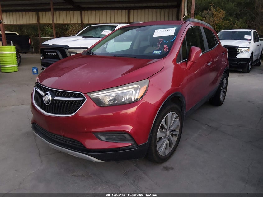 Vin: kl4cjesb8jb680137, lot: 46484416, buick encore preferred 20182