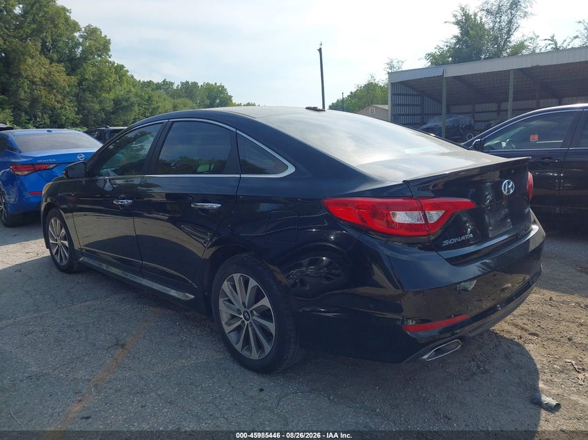 Vin: 5npe34af4gh433597, lot: 46484719, hyundai sonata sport 20163