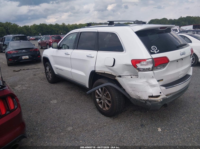 Vin: 1c4rjebgxec559976, lot: 46484992, jeep grand cherokee limited 20143