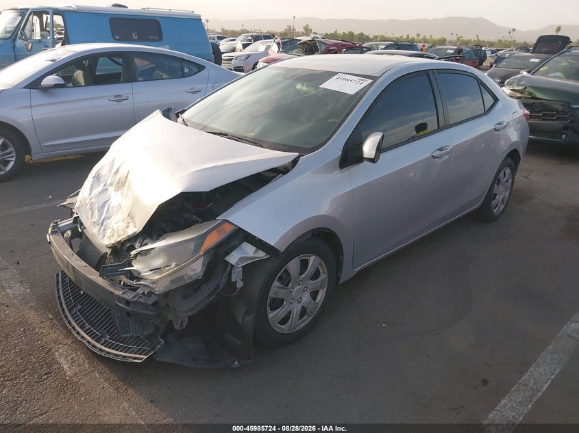 2014 Toyota Corolla, Удар спереди, IAAI, VIN 5YFBURHE7EP026688 — фото 2