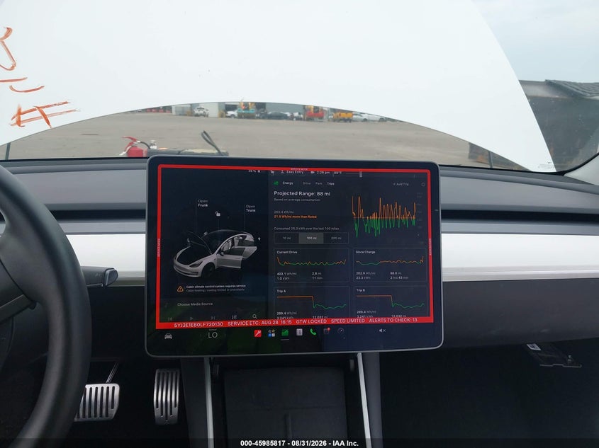TESLA MODEL 3 2020 VIN 5YJ3E1EB0LF720130