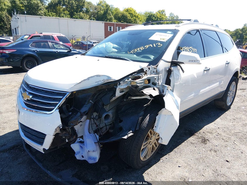 2015 Chevrolet Traverse, Left Front, IAAI, VIN 1GNKRGKD9FJ285170 — photo 2