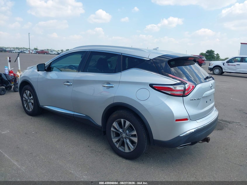 Vin: 5n1az2mh6fn204668, lot: 46485357, nissan murano platinum/s/sl/sv 20153