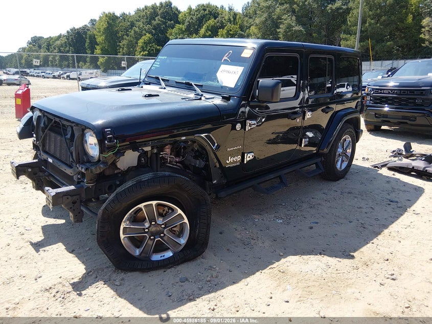 Vin: 1c4hjxen8lw285013, lot: 46485458, jeep wrangler unlimited sahara 4x4 20202