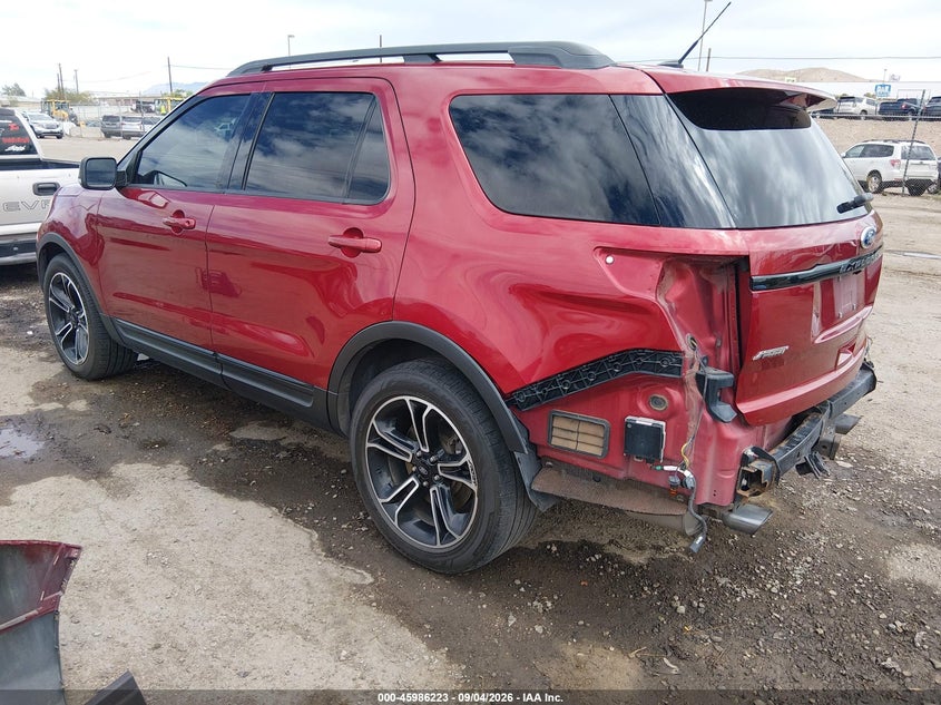 Vin: 1fm5k8gt2fgb66739, lot: 46485496, ford explorer sport 20153