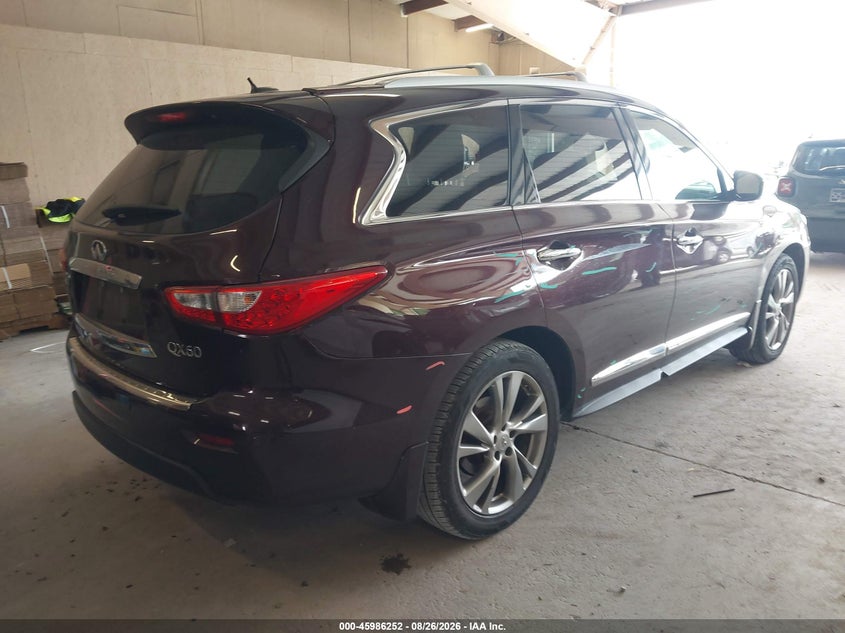 Vin: 5n1al0mn3ec508644, lot: 46485525, infiniti qx60 20144