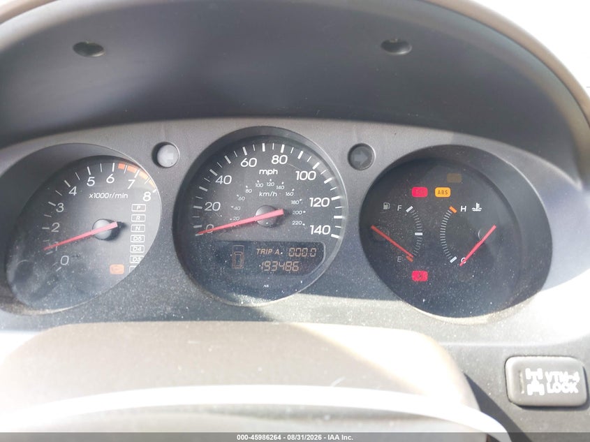 ACURA MDX 2002 VIN 2HNYD18602H524845