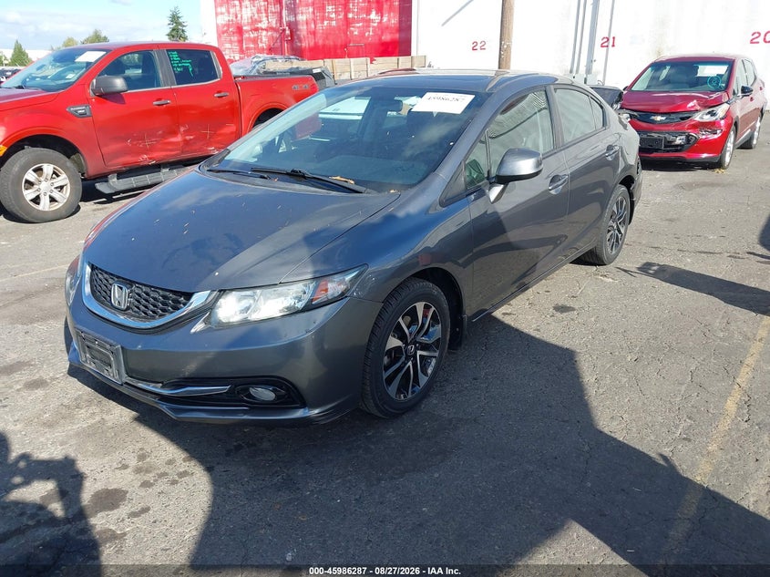 2013 Honda Civic, Rear, IAAI, VIN 19XFB2F92DE281804 — photo 2
