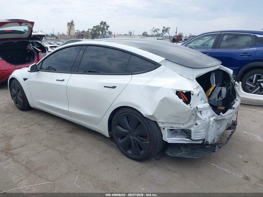 Vin: 5yj3e1ec8lf719347, lot: 46485705, tesla model 3 performance dual motor all-wheel drive 20203