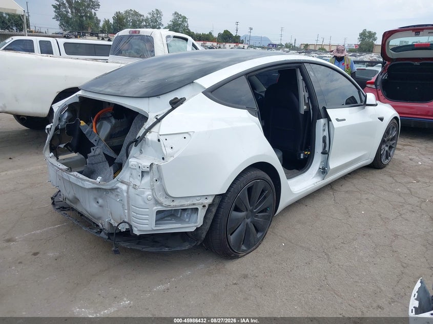 Vin: 5yj3e1ec8lf719347, lot: 46485705, tesla model 3 performance dual motor all-wheel drive 20204