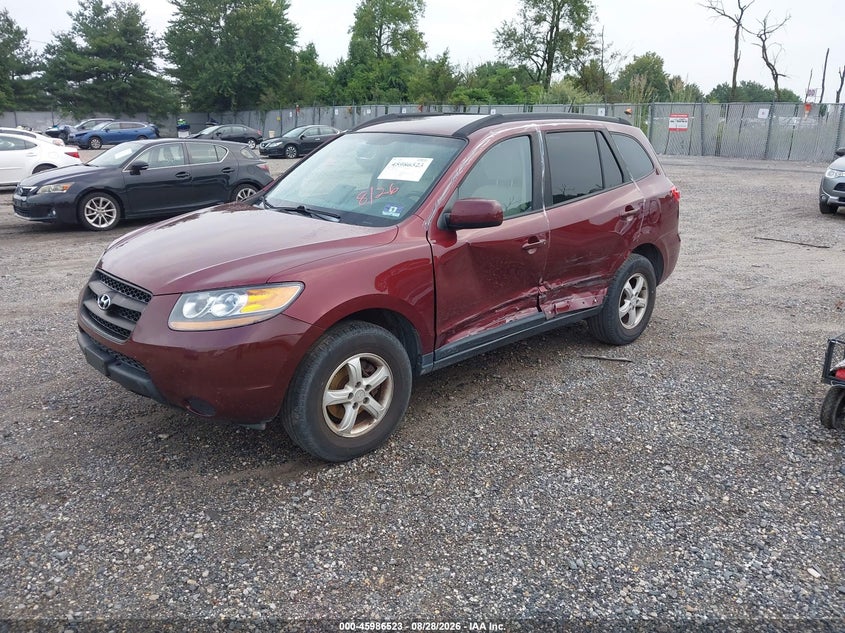 2008 HYUNDAI SANTA FE SPORT UTILITY VEHICLE 2.7L V-6 DOHC, VVT, 185HP
