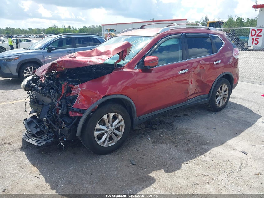 2016 Nissan Rogue, Удар спереди, IAAI, VIN KNMAT2MT1GP592957 — фото 2