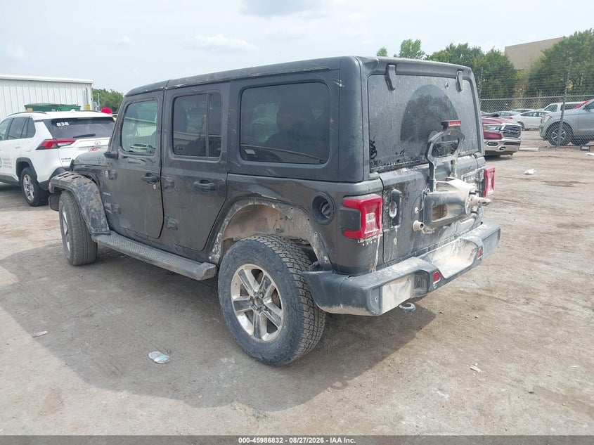 Vin: 1c4hjxeg8jw156106, lot: 46486105, jeep wrangler unlimited sahara 4x4 20183