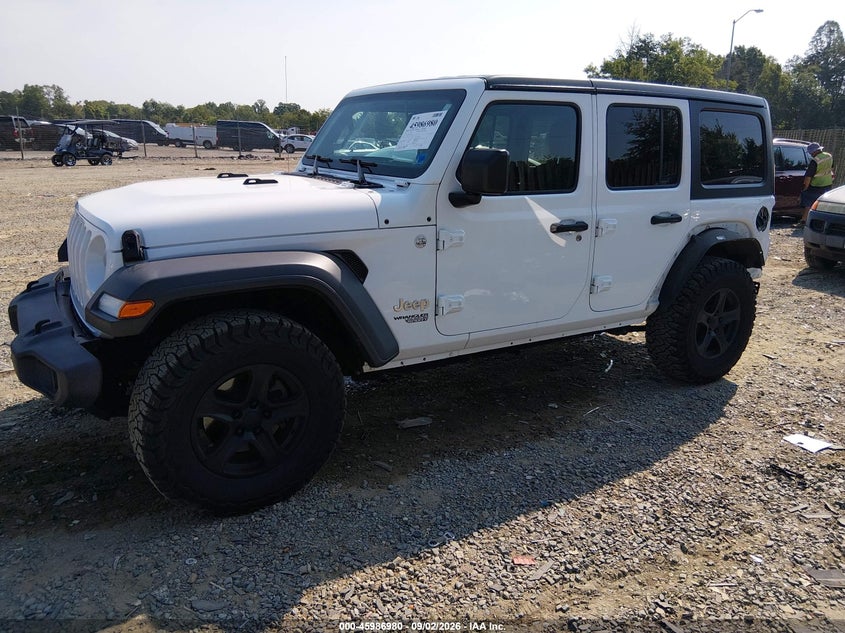 Vin: 1c4hjxdg6jw229703, lot: 46486253, jeep wrangler unlimited sport s 4x4 20182