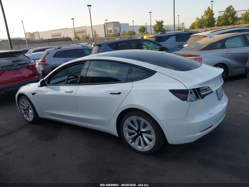 TESLA MODEL 3 2022 VIN 5YJ3E1EB2NF297375