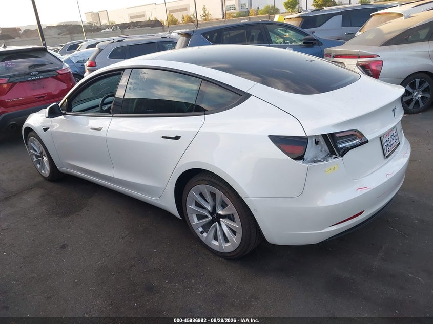 TESLA MODEL 3 2022 VIN 5YJ3E1EB2NF297375