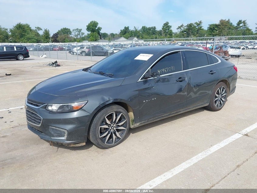 Vin: 1g1ze5st2hf264237, lot: 46486364, chevrolet malibu 1lt 20172