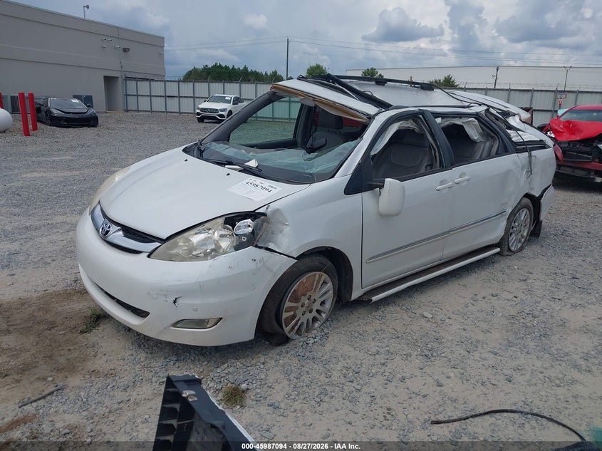 2008 Toyota Sienna Limited, Front & Rear, IAAI, VIN 5TDZK22CX8S132695 — photo 2