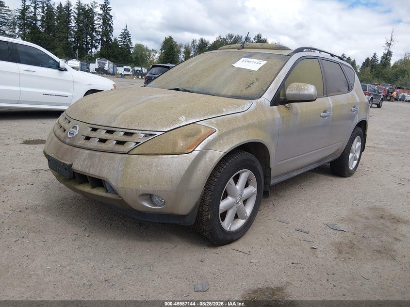 2003 Nissan Murano, Перед і зад, IAAI, VIN JN8AZ08W83W226974 — фото 2