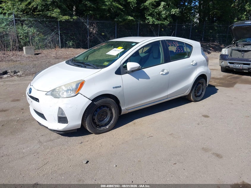 Vin: jtdkdtb34e1567626, lot: 46486627, toyota prius c one 20142