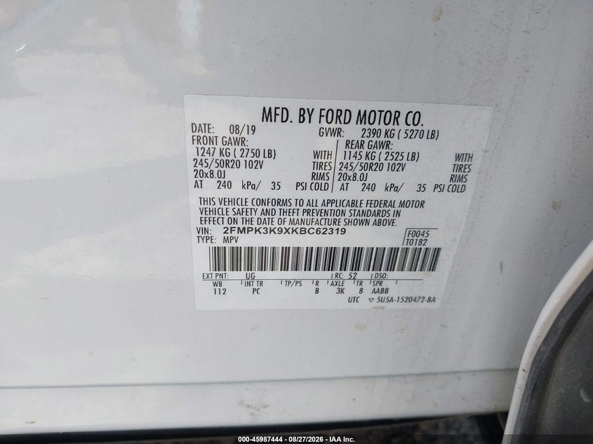 2019 FORD EDGE TITANIUM · Фото 9