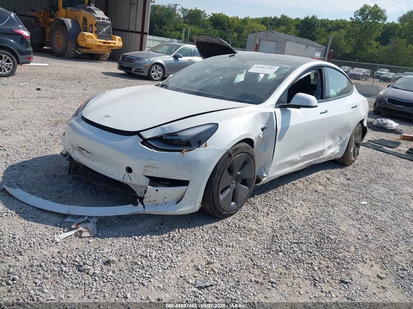 2021 Tesla Model 3, Front End, IAAI, VIN 5YJ3E1EB7MF049556 — photo 2