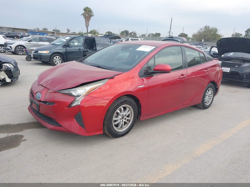2018 Toyota Prius, Удар спереди, IAAI, VIN JTDKARFU3J3067499 — фото 2