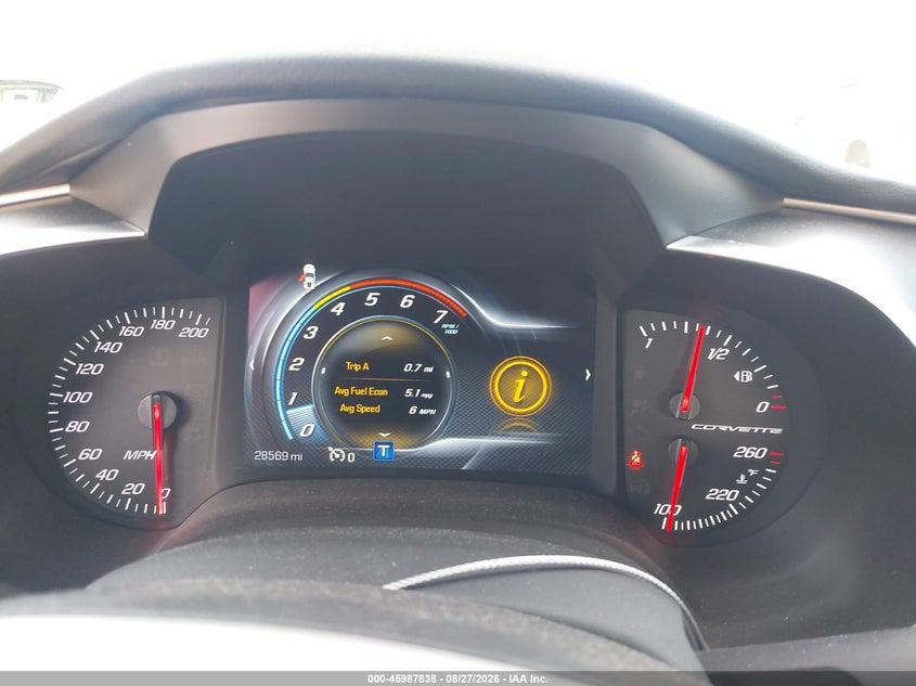CHEVROLET CORVETTE 2016 VIN 1G1YJ2D7XG5104018